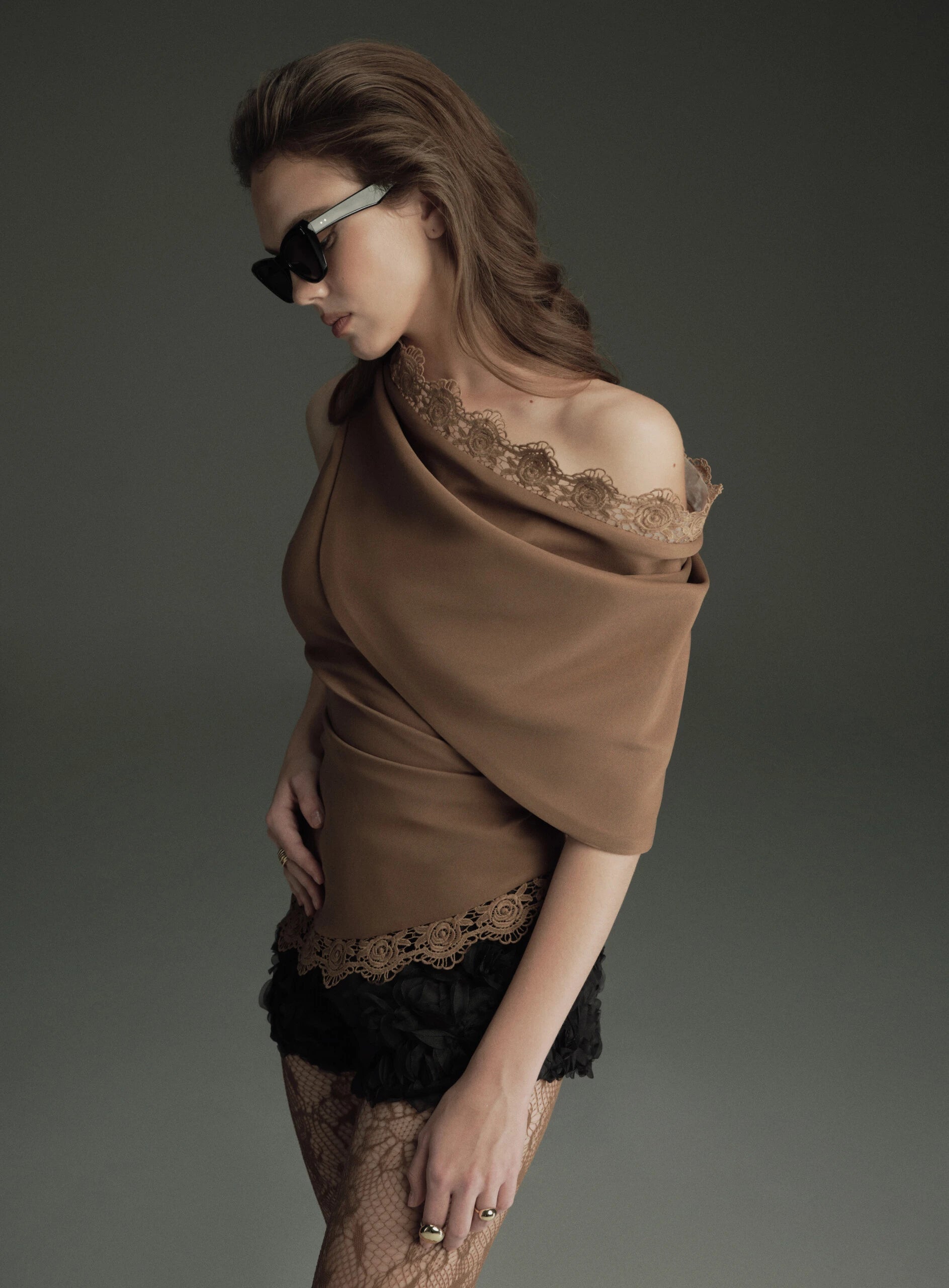 OIA STUDIO - Aily Top — Brown/White