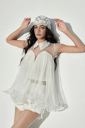 OIA STUDIO - Blair Babydoll Top — White