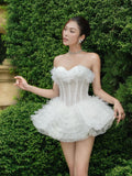 LANE CI - White Swam Dress