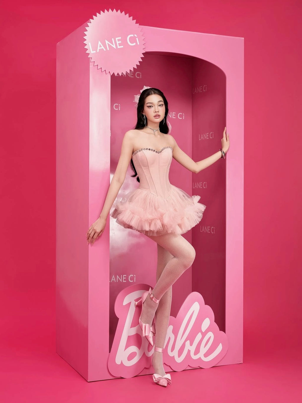 LANE CI - Moni Corset Tulle Mini Dress