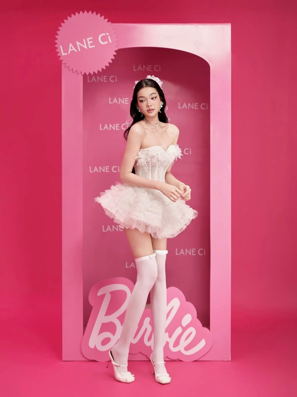 LANE CI - White Swam Dress