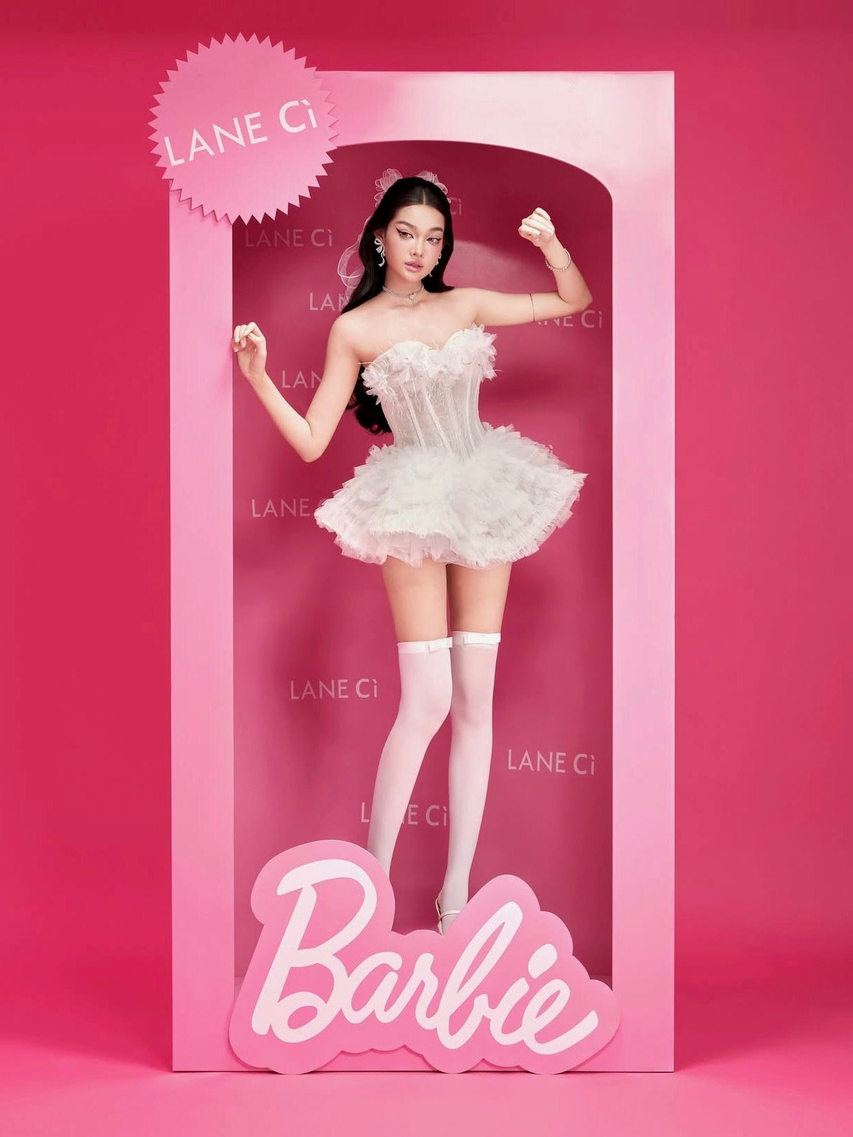 LANE CI - White Swam Dress