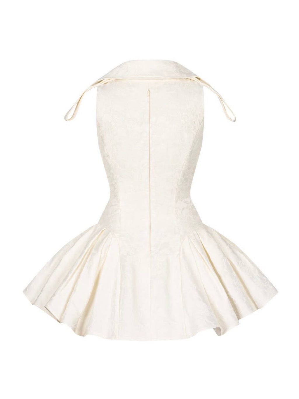 Jirene Studio Ivory Structured Flare Mini Dress | SONNET DRESS