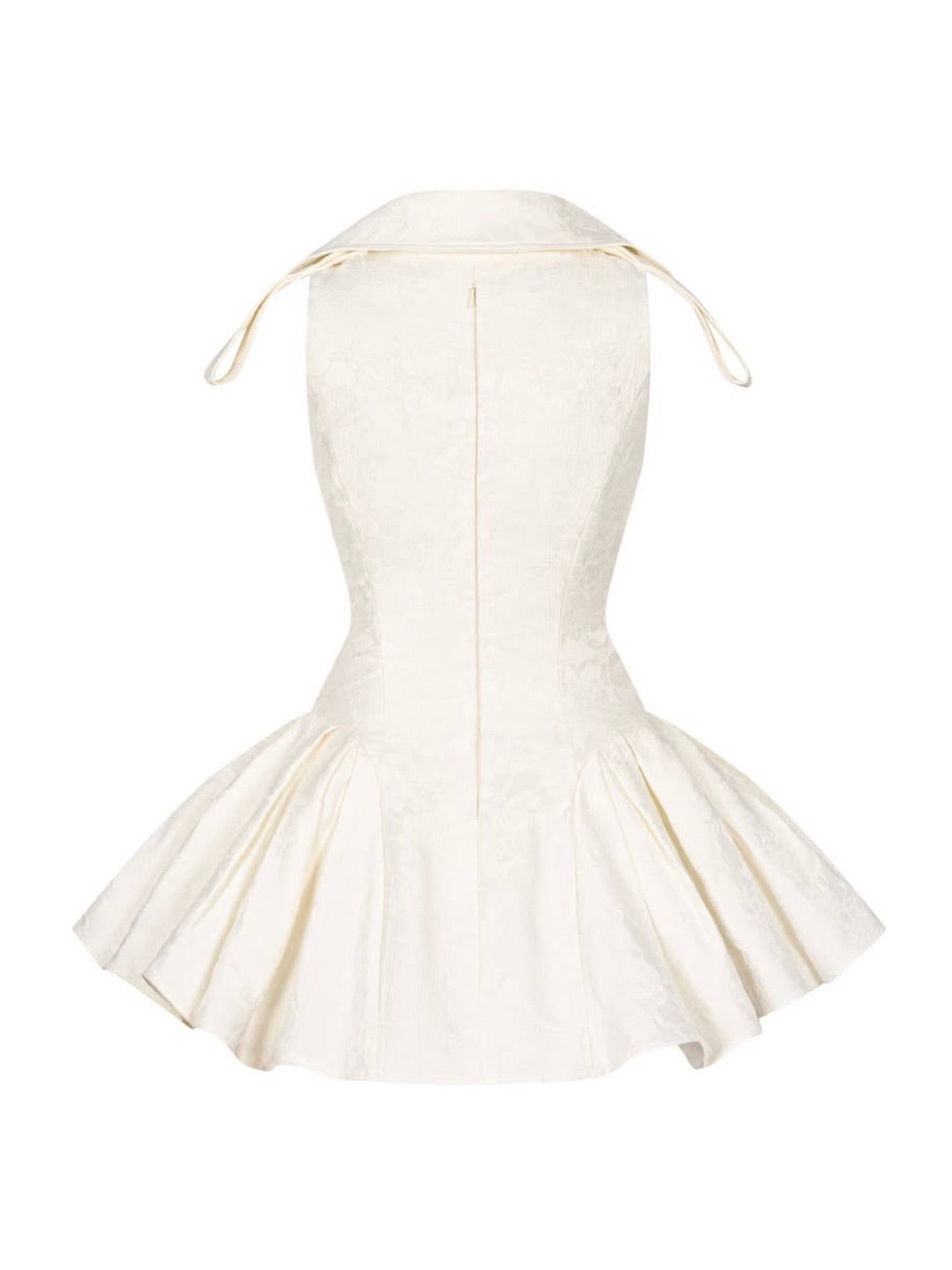 Jirene Studio Ivory Structured Flare Mini Dress | SONNET DRESS