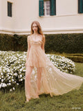 Jirene Studio Champagne Veil Lace Dress | RELIC DRESS