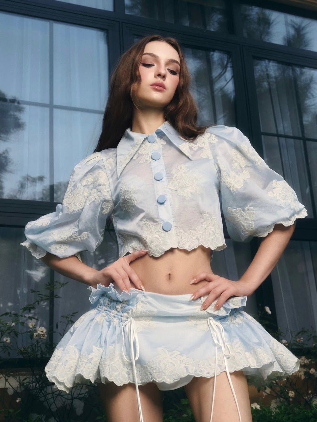 Jirene Studio Blue Ruffle Skirt Set | RITUAL SET