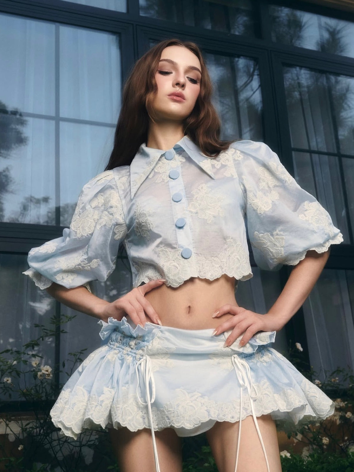 Jirene Studio Blue Ruffle Skirt Set | RITUAL SET