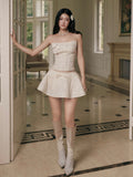 Jirene Studio Ivory Corset Flare Mini Dress | CHARMER SET