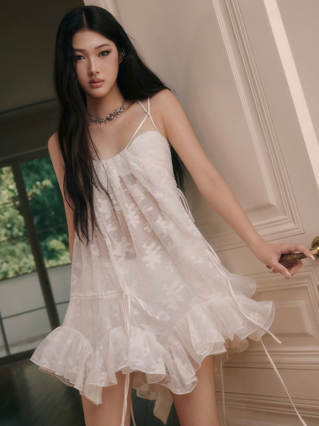 Jirene Studio White Lace Babydoll Dress | WINK DRESS