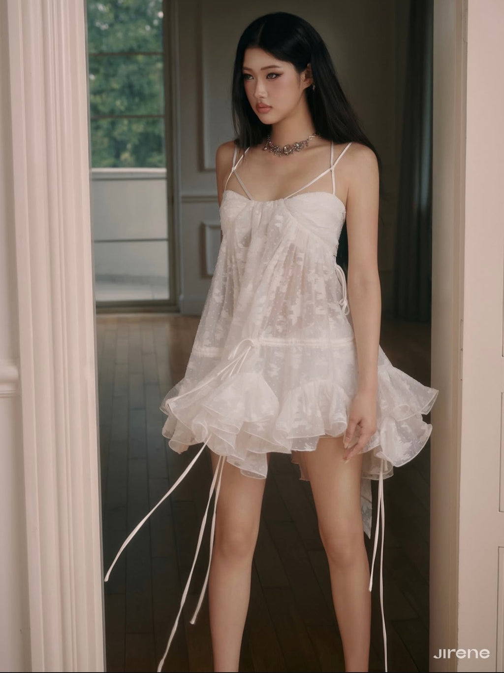 Jirene Studio White Lace Babydoll Dress | WINK DRESS