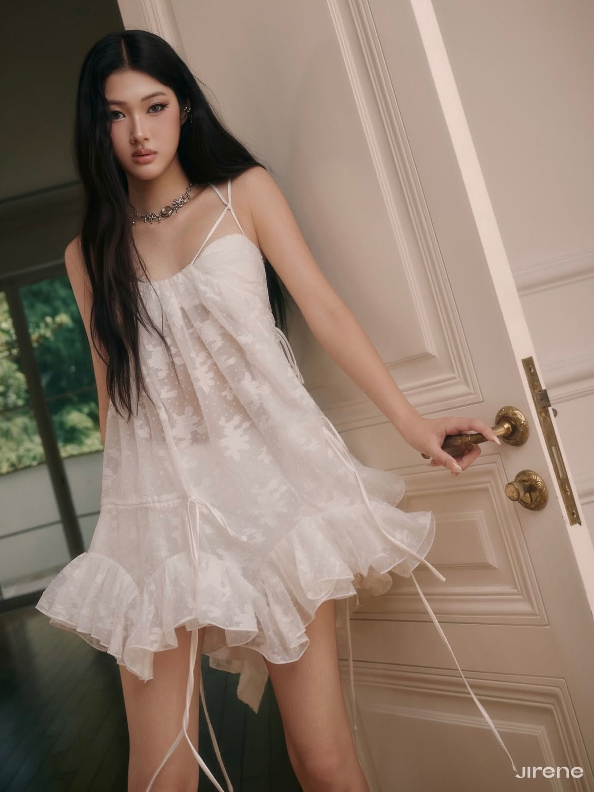 Jirene Studio White Lace Babydoll Dress | WINK DRESS