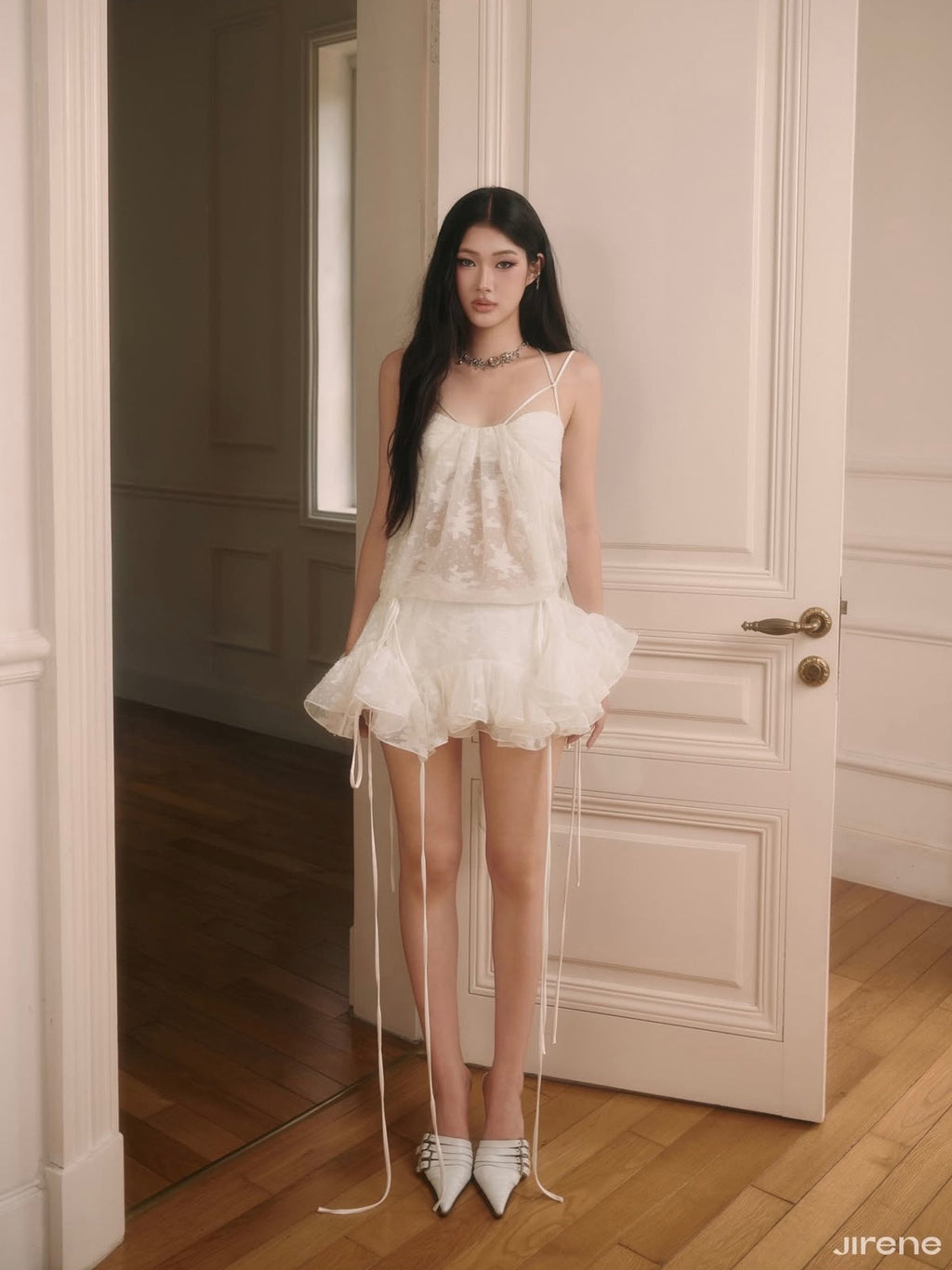 Jirene Studio White Lace Babydoll Dress | WINK DRESS